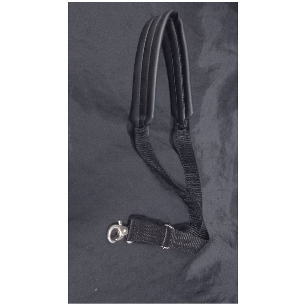 Correia Acolchoada para Saxofone com Mosquetão Preta