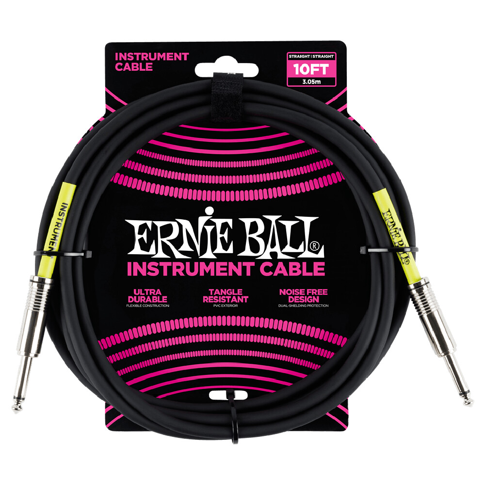 Cabo Ernie Ball Classic Instrument Cable 10ft Black